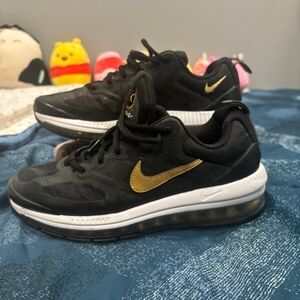 Nike Kids Black and Gold Sneakers